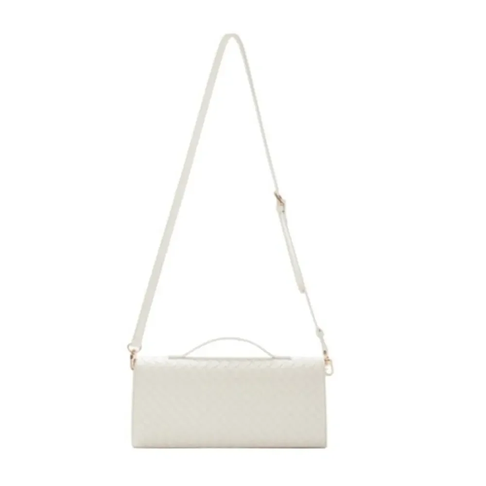 Few Moda Theia Bag East West Clutch with Crossbody Strap Cream NEW